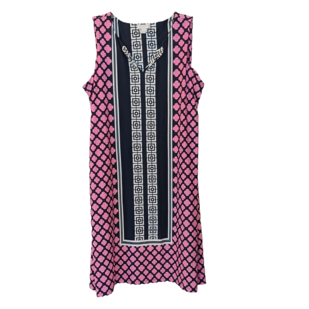 Charter Club dress size XL /0x pink, blue,white, stretch, sleeveless
